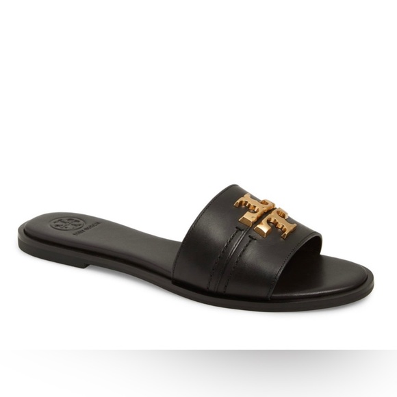 NWT Luxury Spring Summer Beach Authentic RARE Tory Burch Black Everly Slide/Shoe - Picture 3 of 17